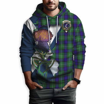 Tartan Vibes Clothing Alexander Tartan Family Crest Hoodie Scottish Thistle Celtic Inspired