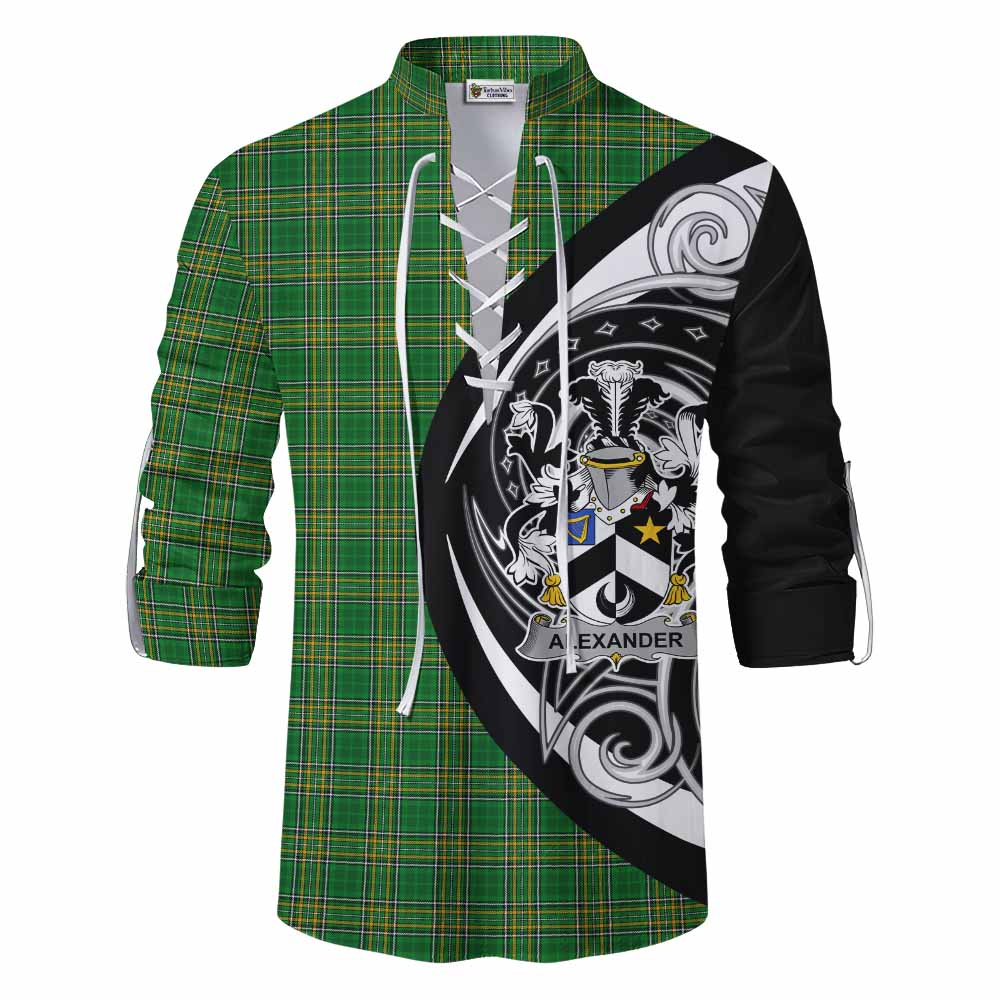 Tartan Vibes Clothing Alexander Irish Clan Ghillie Kilt Shirt Celtic Circle Style