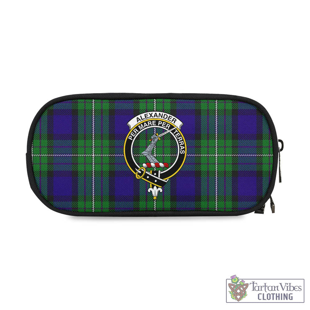Tartan Vibes Clothing Alexander Tartan Pen and Pencil Case with Family Crest