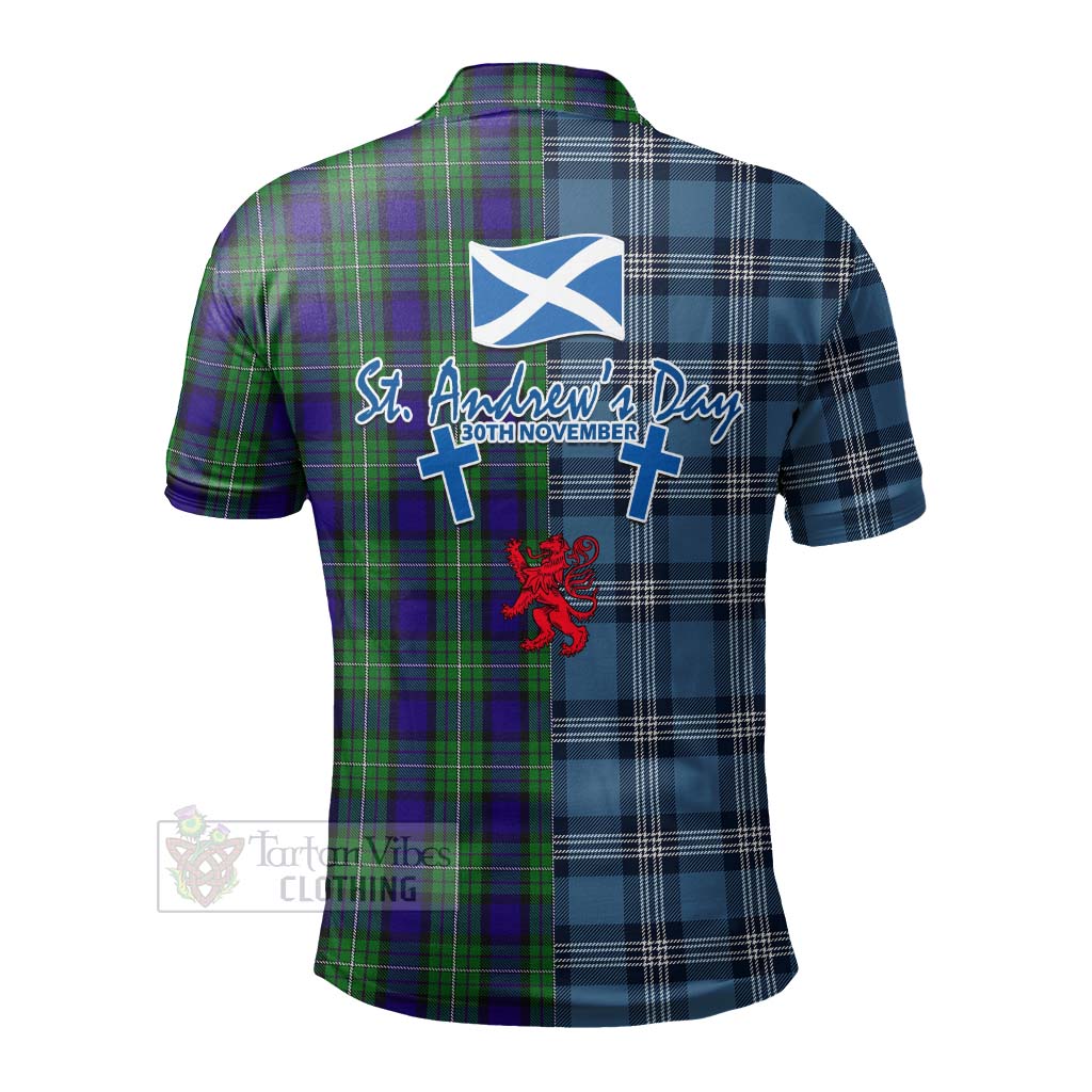 Tartan Vibes Clothing Alexander Tartan Polo Shirt Happy St. Andrew's Day Half Tartan Style