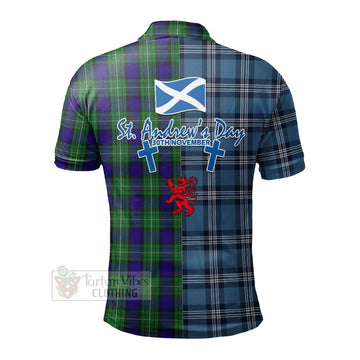 Tartan Vibes Clothing Alexander Tartan Polo Shirt Happy St. Andrew's Day Half Tartan Style
