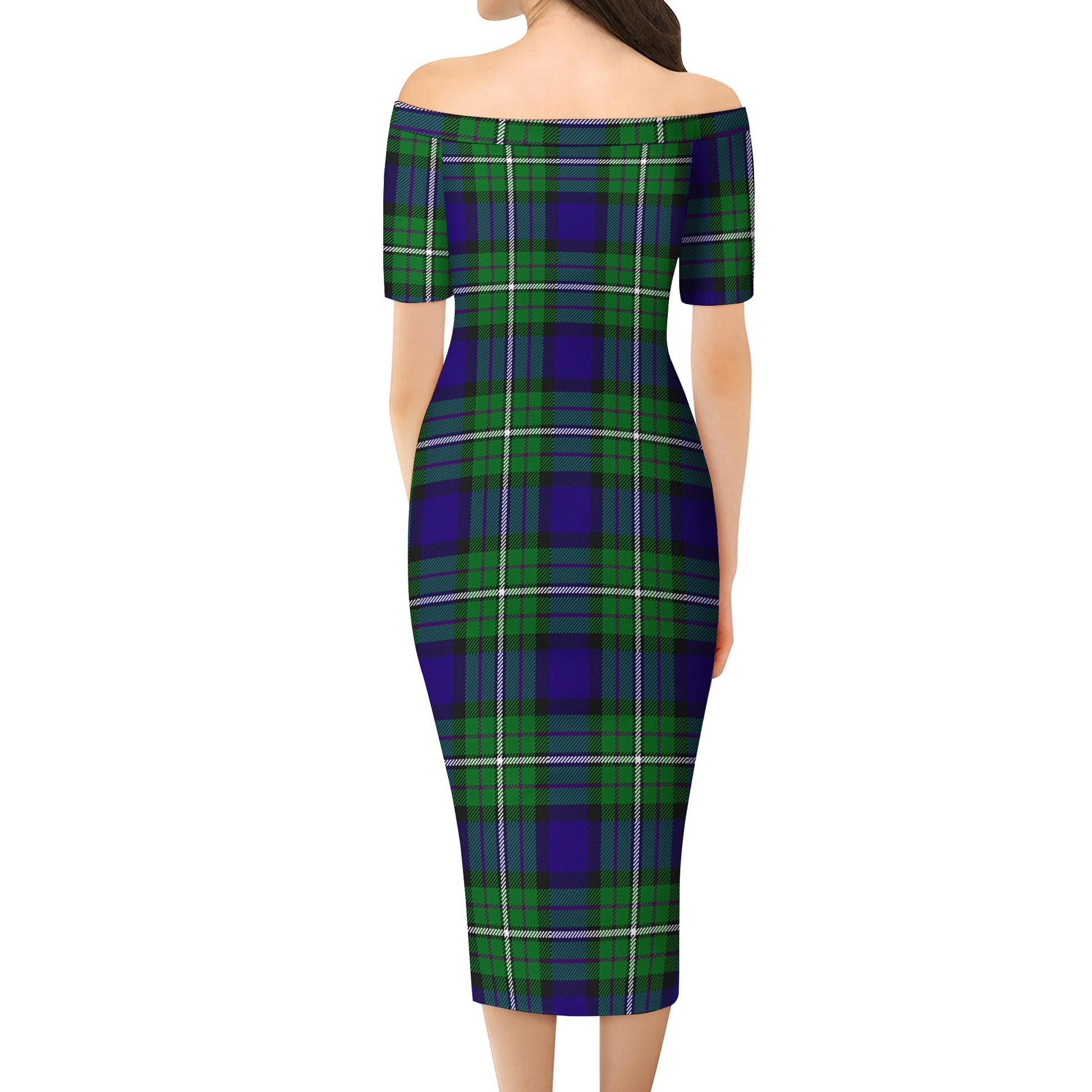 Alexander Tartan Off Shoulder Lady Dress - Tartanvibesclothing