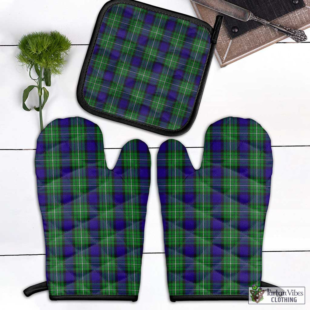 Alexander Tartan Combo Oven Mitt & Pot-Holder Combo 1 Oven Mitt & 1 Pot-Holder Black - Tartan Vibes Clothing