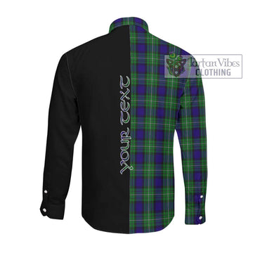 Alexander Tartan Long Sleeve Button Shirt with Family Crest and Half Of Me Style Men's Shirt - Tartanvibesclothing Shop