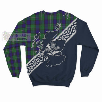 Tartan Vibes Clothing Alexander Tartan Sweatshirt Featuring Thistle and Scotland Map
