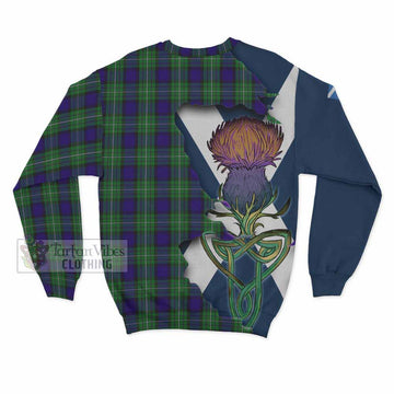 Tartan Vibes Clothing Alexander Tartan Family Crest Sweatshirt Scottish Thistle Celtic Inspired