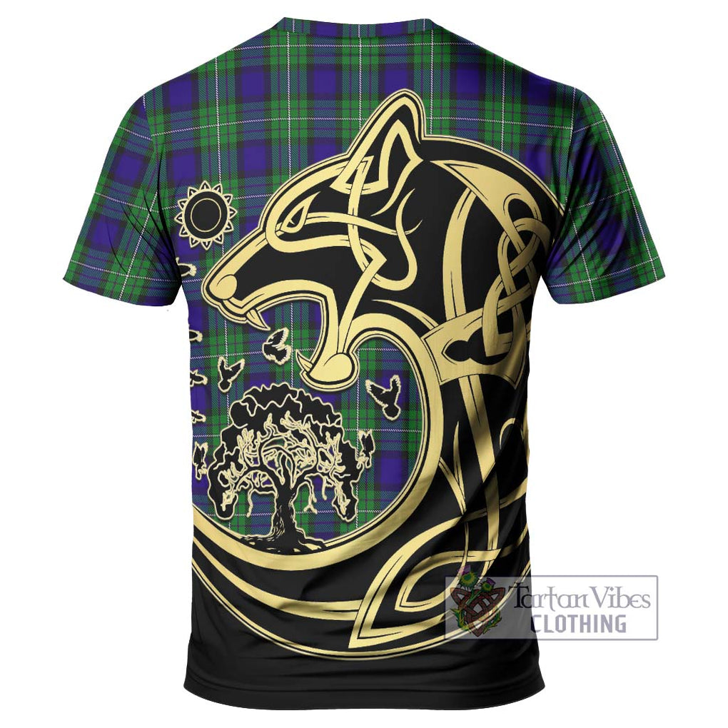 Alexander Tartan T-Shirt with Family Crest Celtic Wolf Style - Tartan Vibes Clothing
