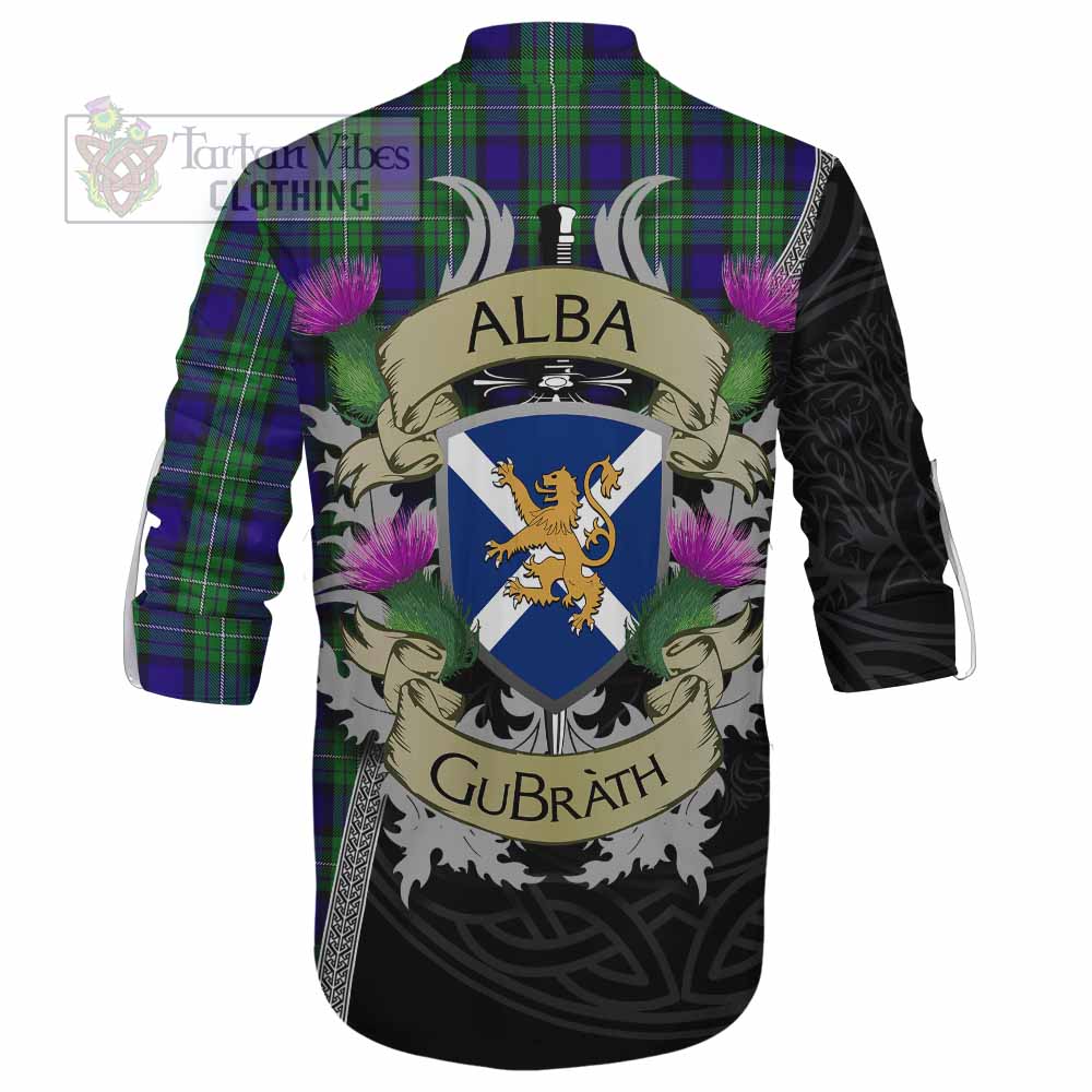Tartan Vibes Clothing Alexander Tartan Family Crest Ghillie Kilt Shirt Lion Rampant Royal Thistle Shield Celtic Inspired