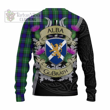 Tartan Vibes Clothing Alexander Tartan Family Crest Knitted Sweater Lion Rampant Royal Thistle Shield Celtic Inspired