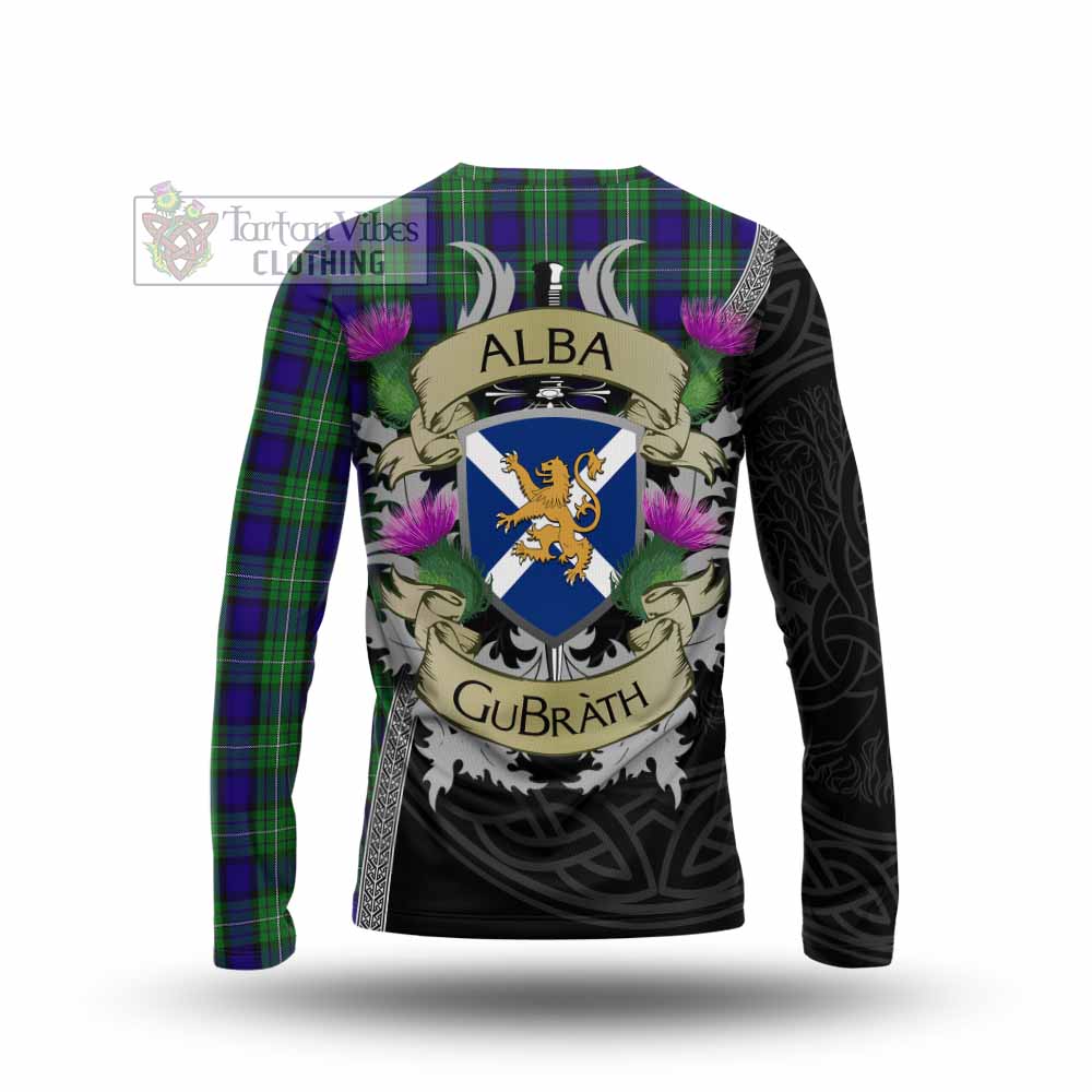 Tartan Vibes Clothing Alexander Tartan Family Crest Long Sleeve T-Shirt Lion Rampant Royal Thistle Shield Celtic Inspired