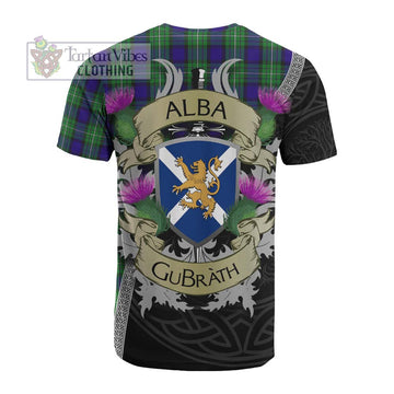 Tartan Vibes Clothing Alexander Tartan Family Crest Cotton T-shirt Lion Rampant Royal Thistle Shield Celtic Inspired