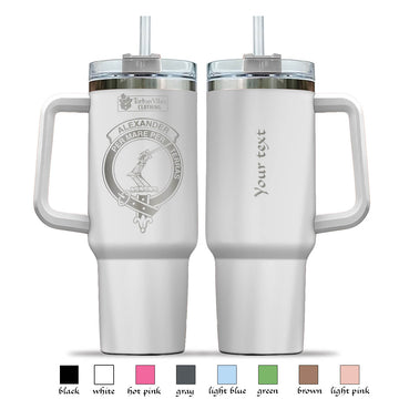 Alexander Engraved Family Crest Tumbler with Handle