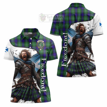 Tartan Vibes Clothing Alexander Crest Tartan Women's Polo Shirt Inspired by the Freedom of Scottish Warrior