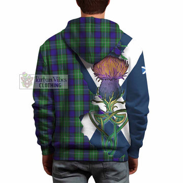 Tartan Vibes Clothing Alexander Tartan Family Crest Hoodie Scottish Thistle Celtic Inspired