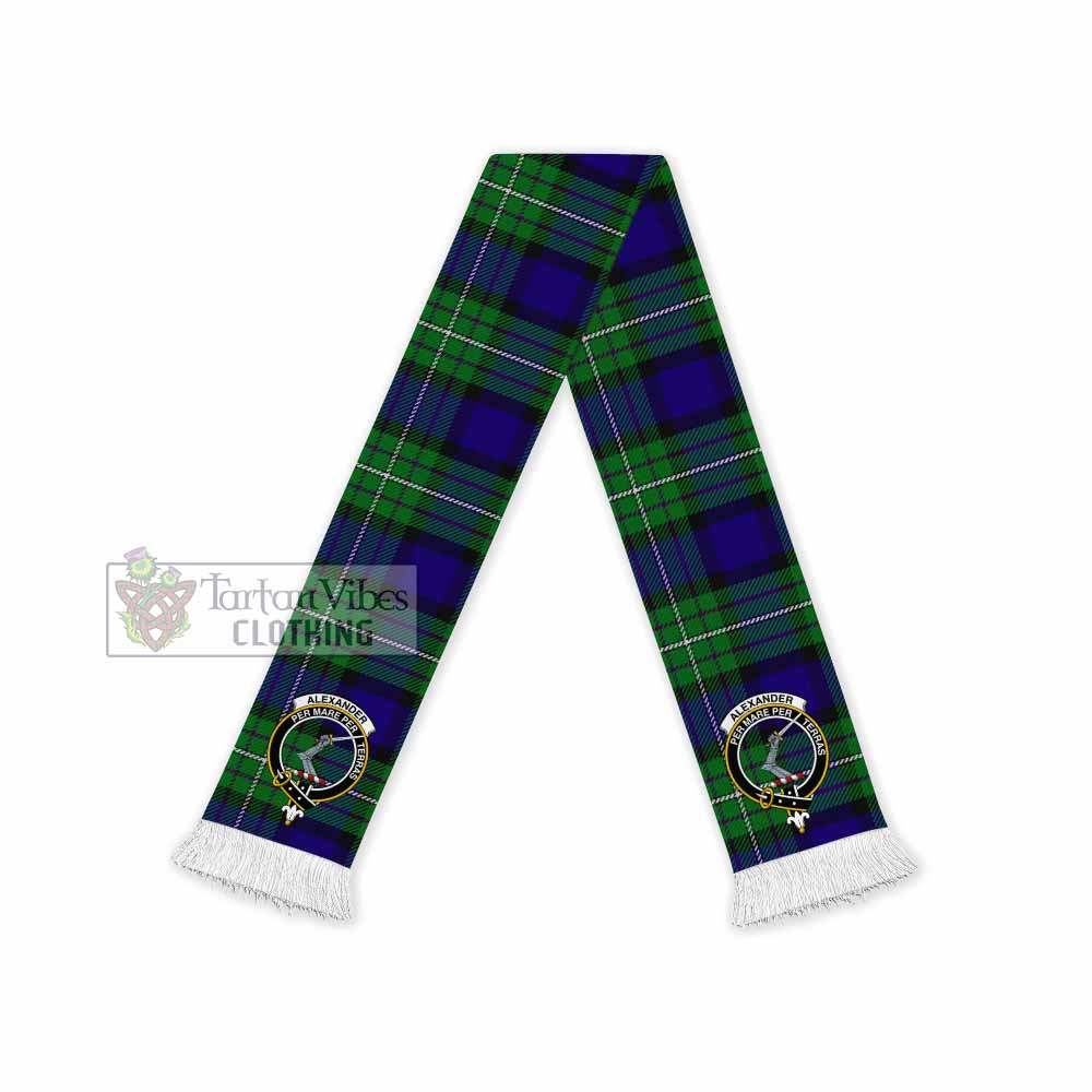 Tartan Vibes Clothing Alexander Tartan Ruffneck Scarf with Family Crest