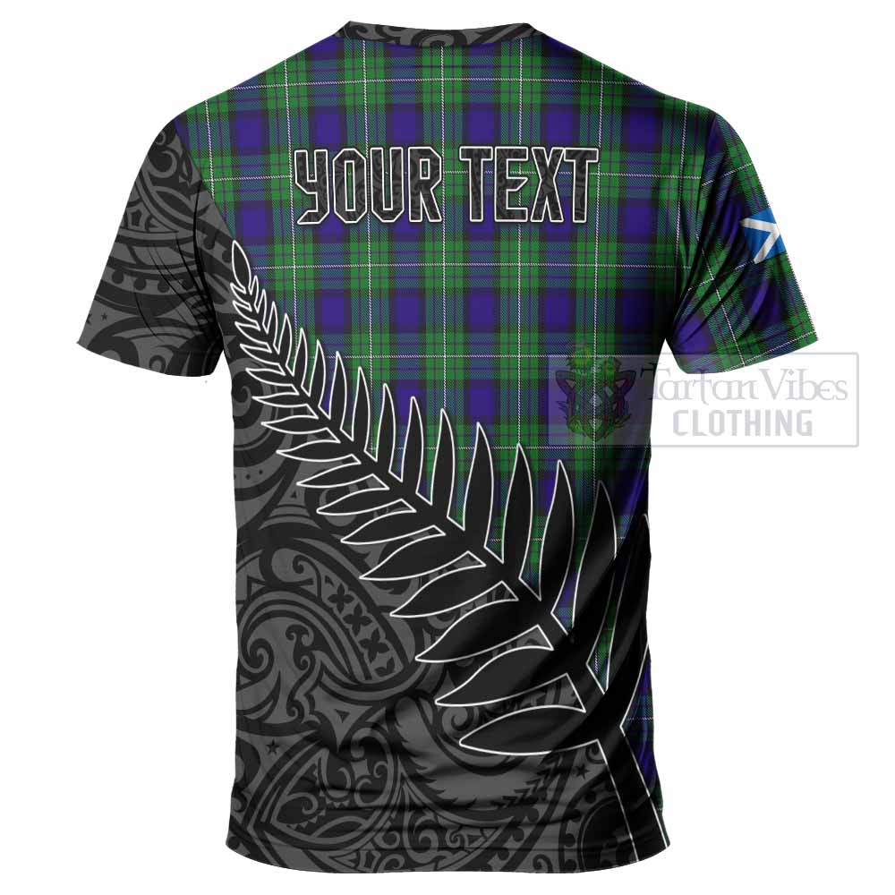 Tartan Vibes Clothing Alexander Crest Tartan T-Shirt with New Zealand Silver Fern Half Style