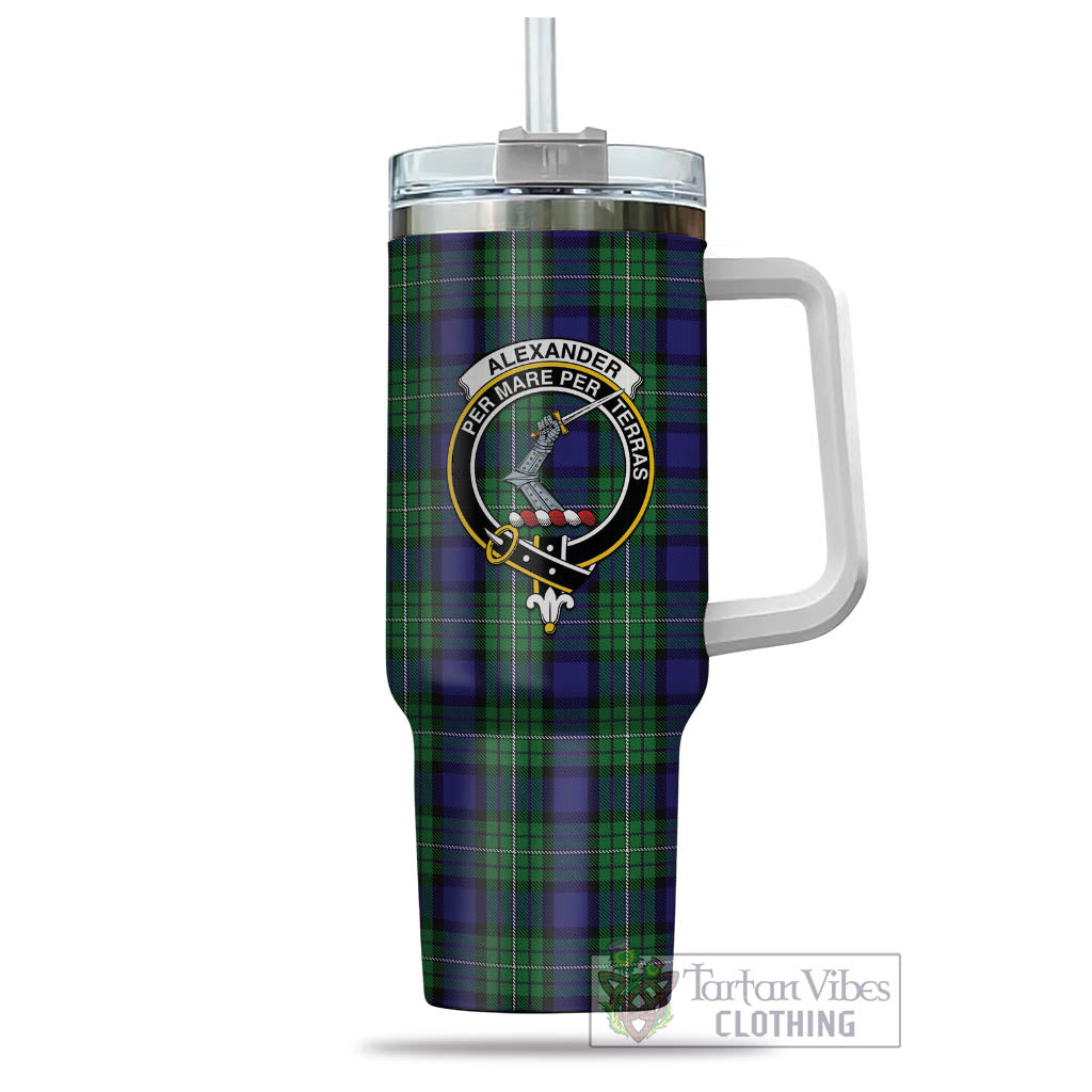 Tartan Vibes Clothing Alexander Tartan and Family Crest Tumbler with Handle