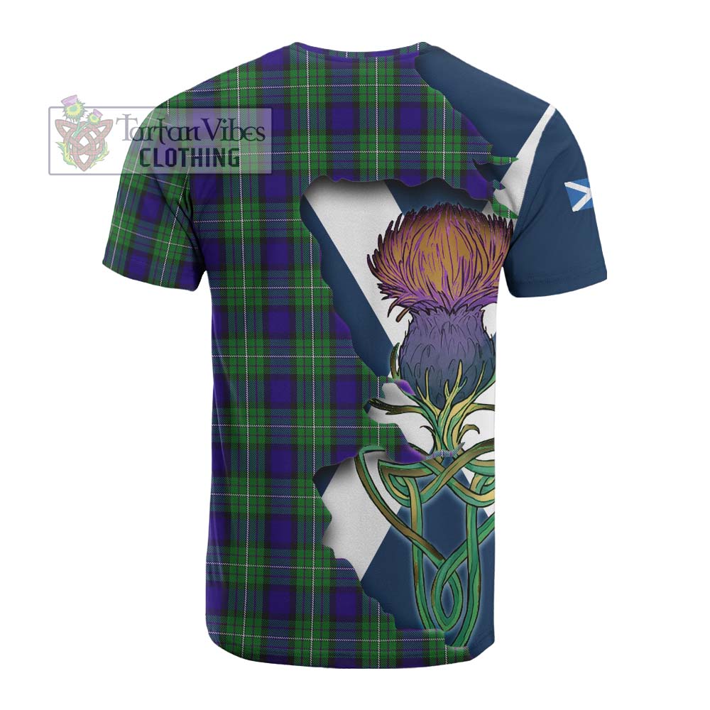 Tartan Vibes Clothing Alexander Tartan Family Crest Cotton T-shirt Scottish Thistle Celtic Inspired