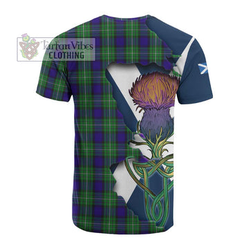 Tartan Vibes Clothing Alexander Tartan Family Crest Cotton T-shirt Scottish Thistle Celtic Inspired