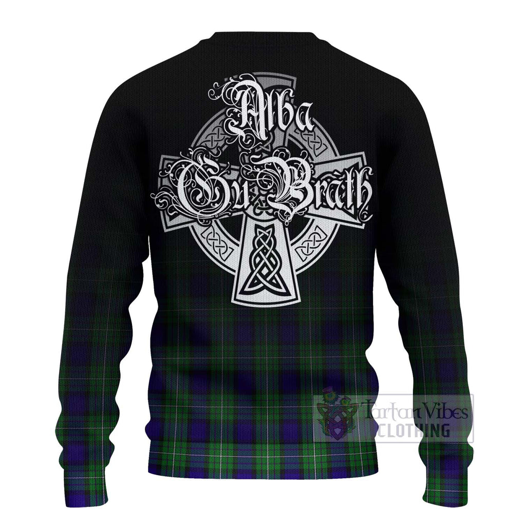 Tartan Vibes Clothing Alexander Tartan Knitted Sweater Featuring Alba Gu Brath Family Crest Celtic Inspired