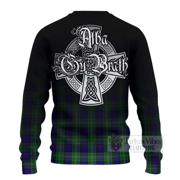 Tartan Vibes Clothing Alexander Tartan Knitted Sweater Featuring Alba Gu Brath Family Crest Celtic Inspired