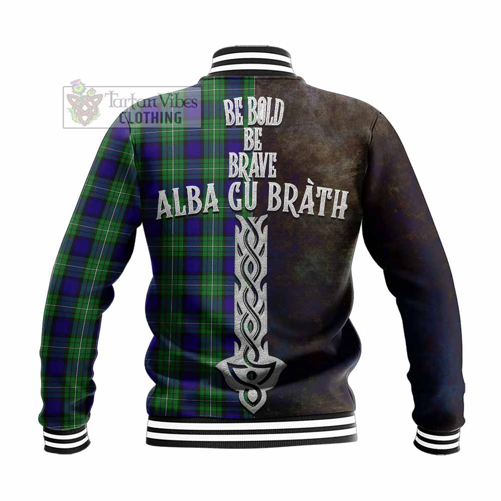 Tartan Vibes Clothing Alexander Tartan Family Crest Baseball Jacket Alba Gu Brath Be Brave Lion Ancient Style
