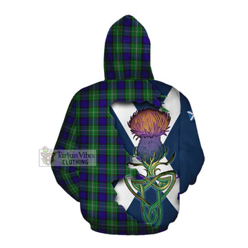 Tartan Vibes Clothing Alexander Tartan Family Crest Cotton Hoodie Scottish Thistle Celtic Inspired