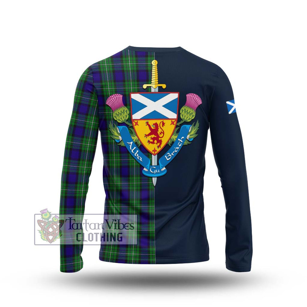 Tartan Vibes Clothing Alexander Tartan Long Sleeve T-Shirt with Scottish Lion Royal Arm Half Style