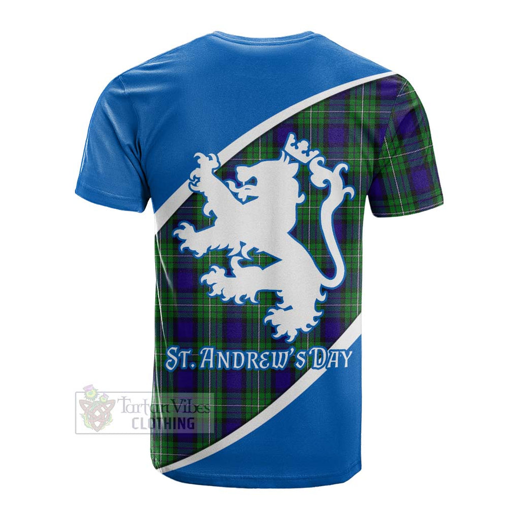 Tartan Vibes Clothing Alexander Family Crest Tartan Cotton T-shirt Celebrate Saint Andrew's Day in Style