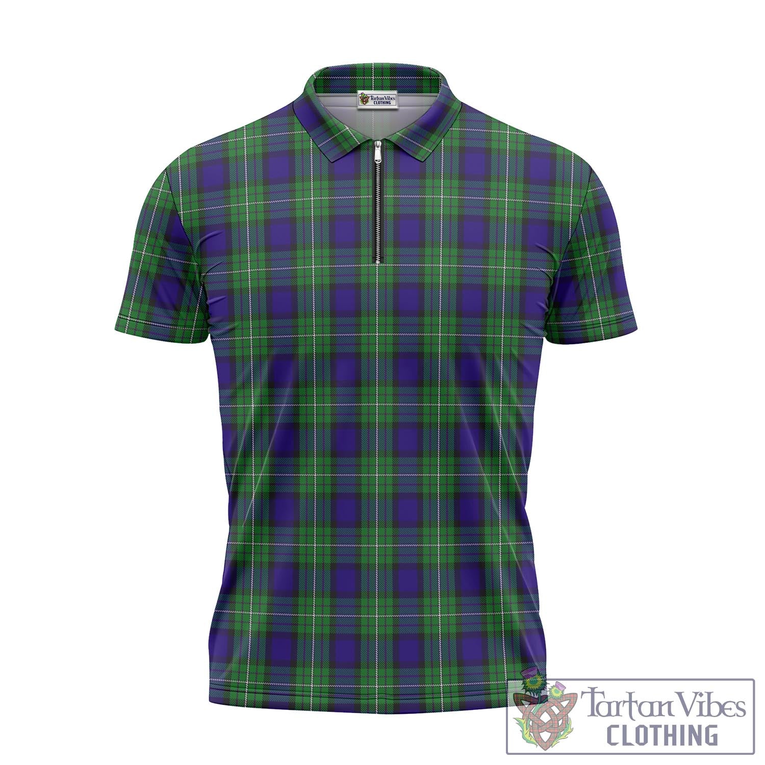 Tartan Vibes Clothing Alexander Tartan Zipper Polo Shirt