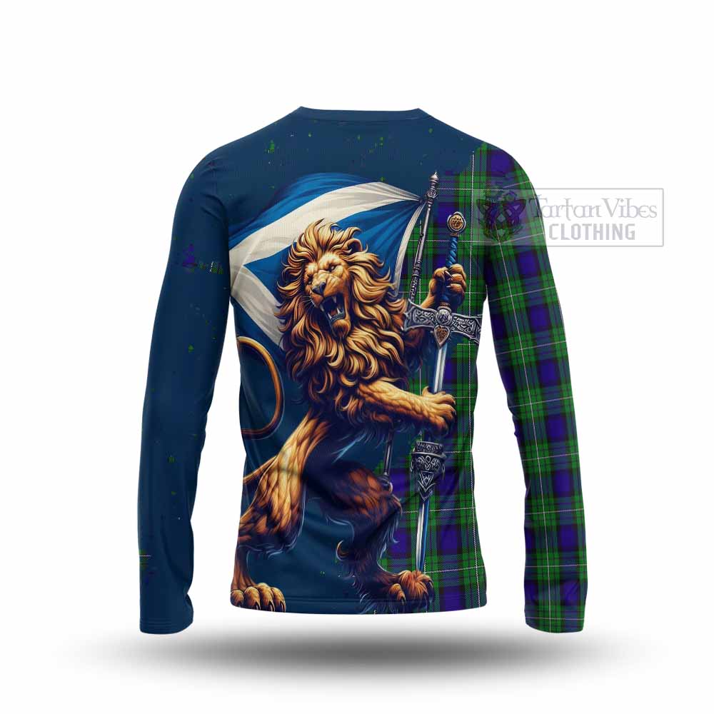 Tartan Vibes Clothing Alexander Tartan Family Crest Long Sleeve T-Shirt with Scottish Majestic Lion