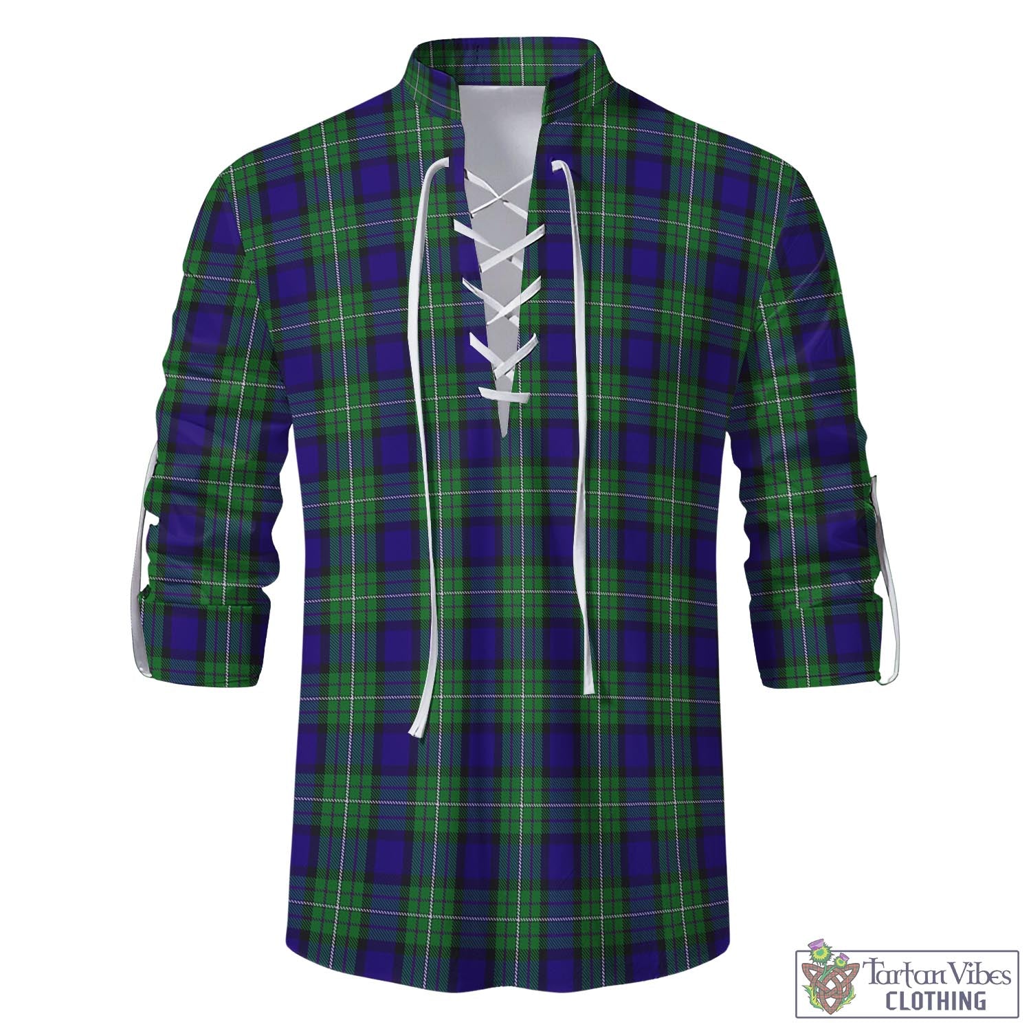 Tartan Vibes Clothing Alexander Tartan Men's Scottish Traditional Jacobite Ghillie Kilt Shirt