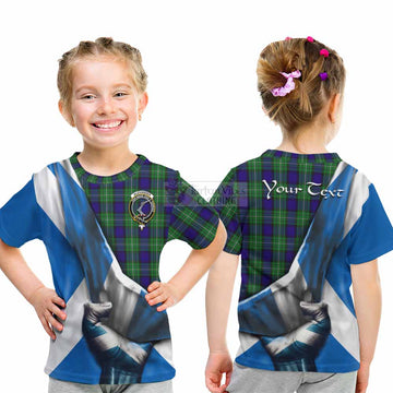 Tartan Vibes Clothing Alexander Tartan Kid T-Shirt with Family Crest Scotland Patriotic Style