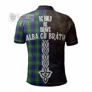 Tartan Vibes Clothing Alexander Tartan Family Crest Polo Shirt Alba Gu Brath Be Brave Lion Ancient Style
