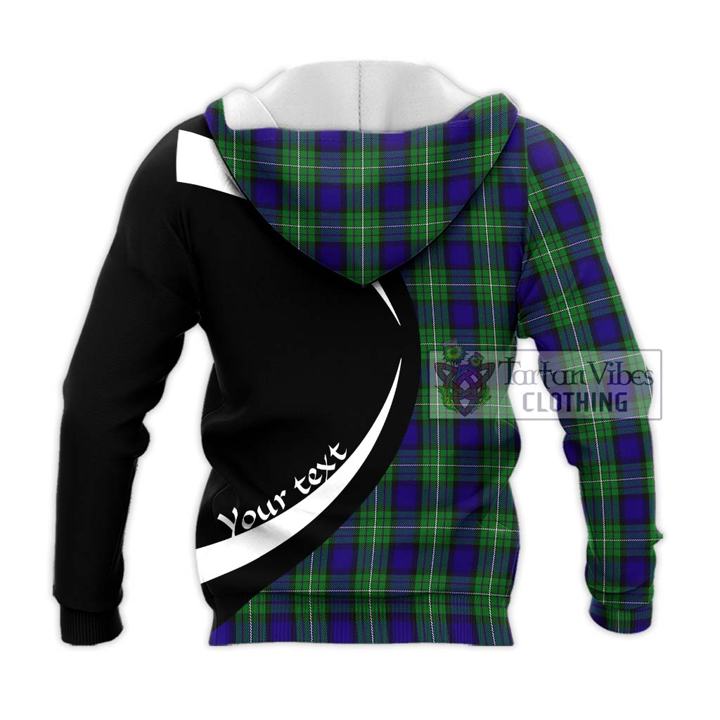 Alexander Tartan Knitted Hoodie with Family Crest Circle Style - Tartan Vibes Clothing