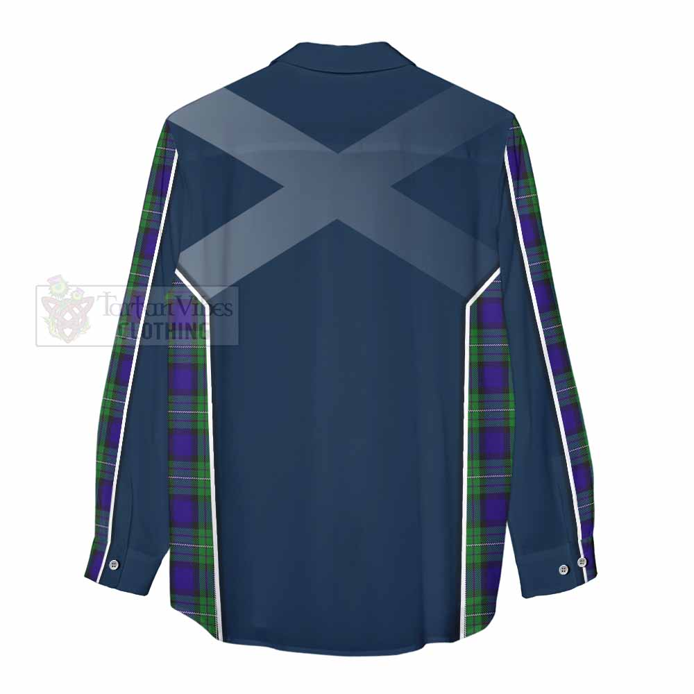 Tartan Vibes Clothing Alexander Tartan Women's Casual Shirt with Family Crest and Lion Rampant Vibes Sport Style