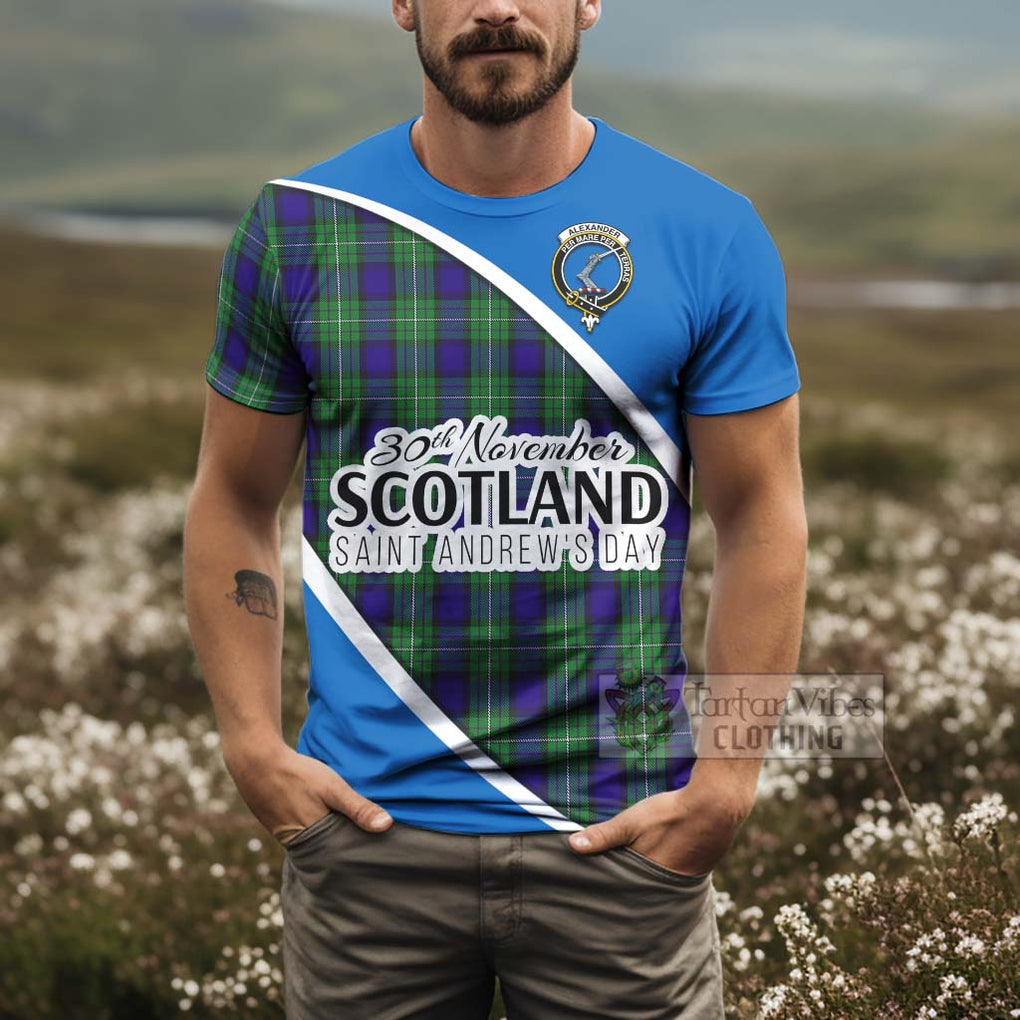 Tartan Vibes Clothing Alexander Family Crest Tartan T-Shirt Celebrate Saint Andrew's Day in Style