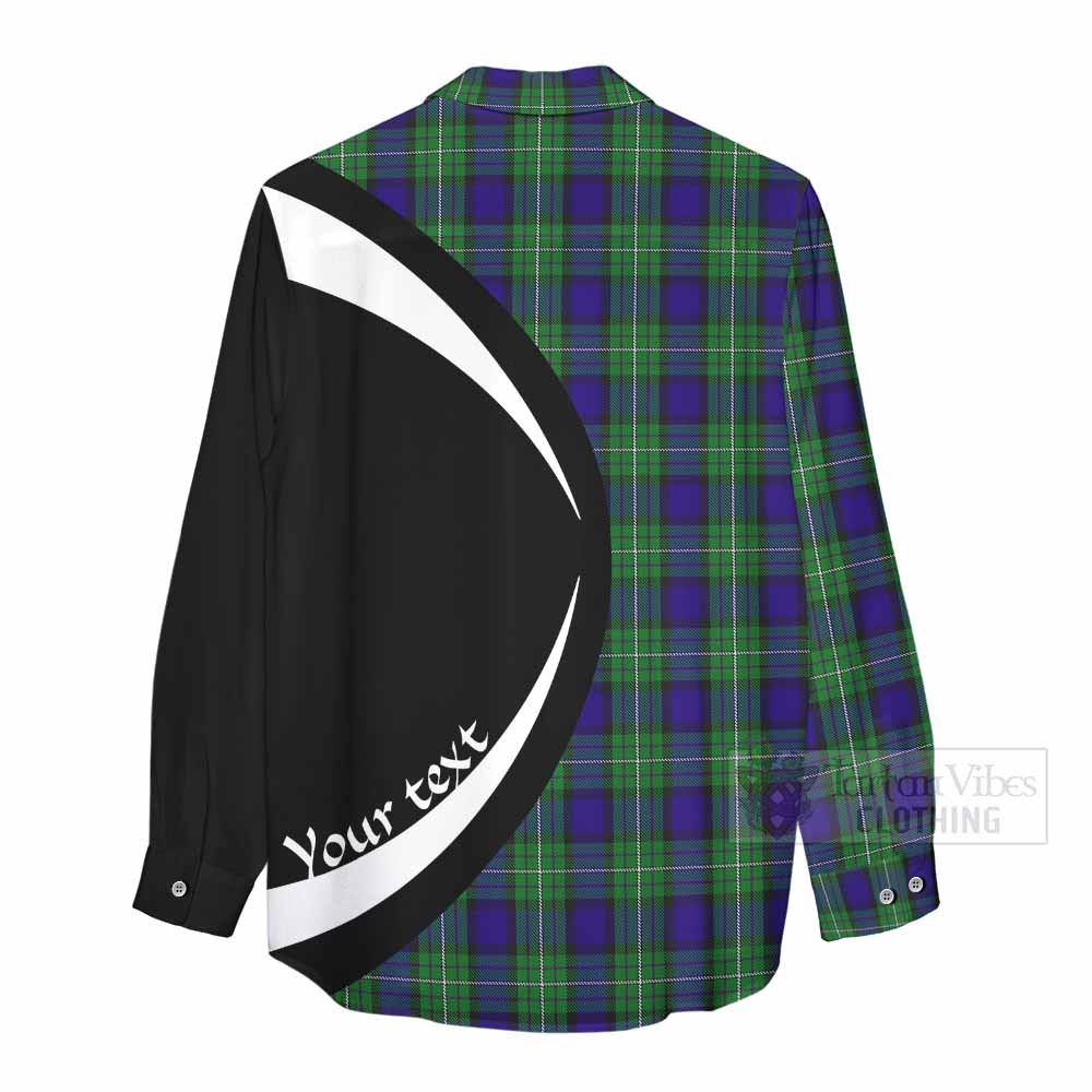 Tartan Vibes Clothing Alexander Tartan Women's Casual Shirt with Family Crest Circle Style