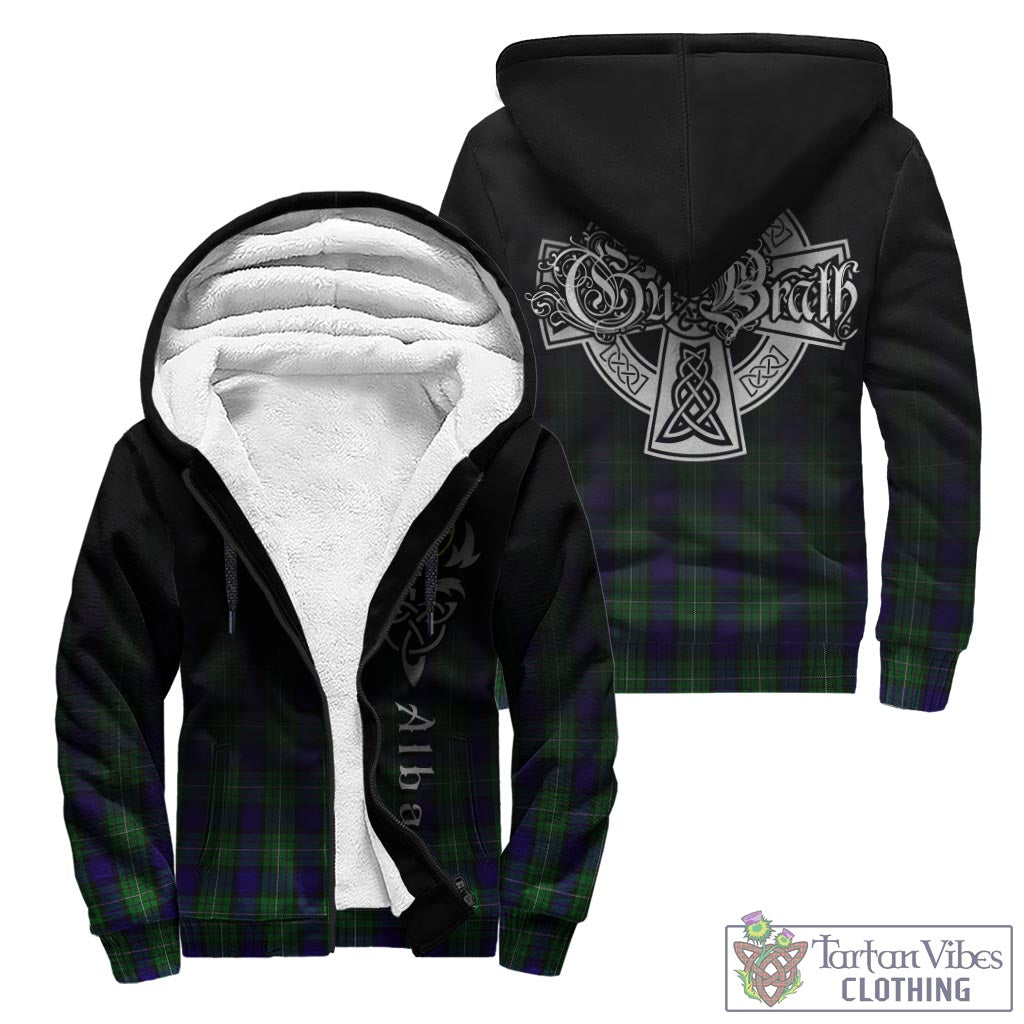 Tartan Vibes Clothing Alexander Tartan Sherpa Hoodie Featuring Alba Gu Brath Family Crest Celtic Inspired