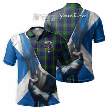 Tartan Vibes Clothing Alexander Tartan Polo Shirt with Family Crest Scotland Patriotic Style