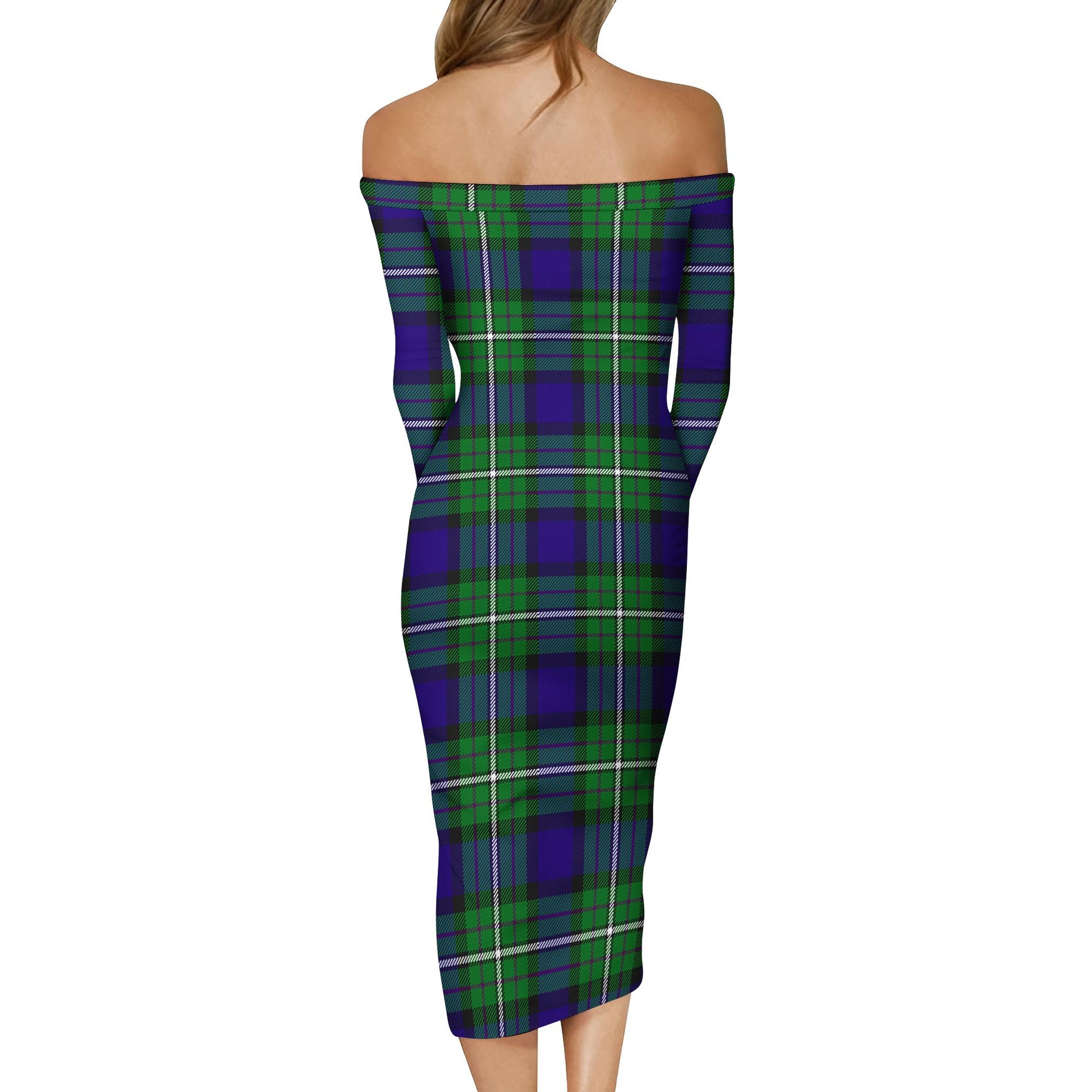 Alexander Tartan Off Shoulder Lady Dress - Tartanvibesclothing
