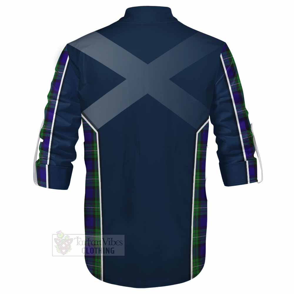 Tartan Vibes Clothing Alexander Tartan Ghillie Kilt Shirt with Family Crest and Lion Rampant Vibes Sport Style