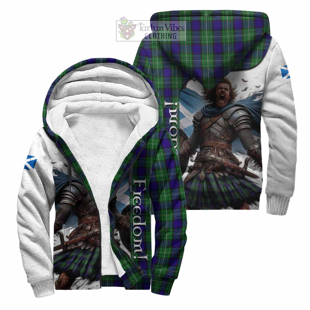 Tartan Vibes Clothing Alexander Crest Tartan Sherpa Hoodie Inspired by the Freedom of Scottish Warrior