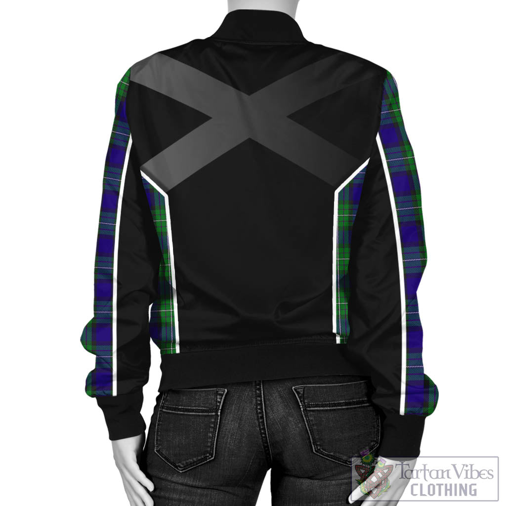 Tartan Vibes Clothing Alexander Tartan Bomber Jacket with Family Crest and Scottish Thistle Vibes Sport Style