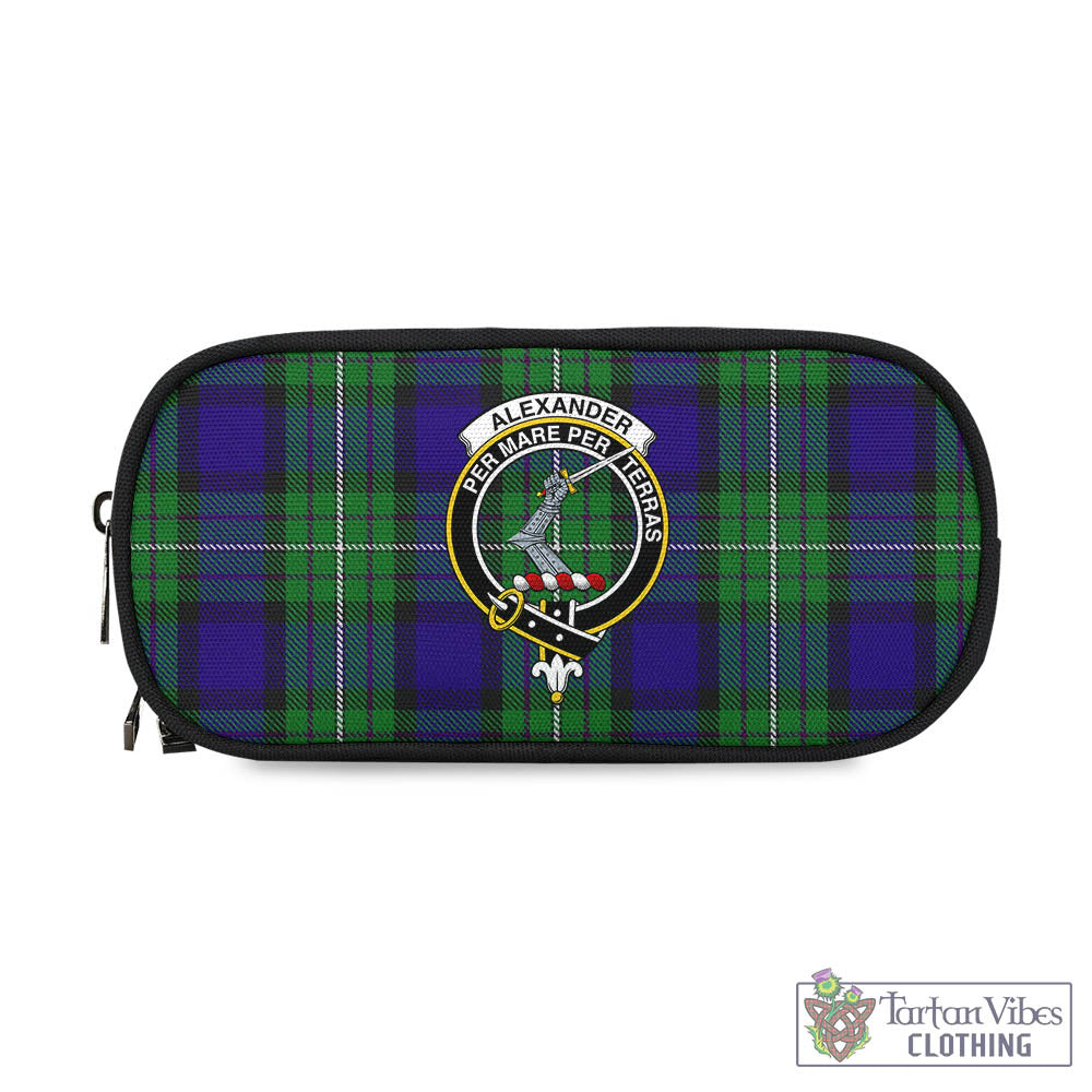 Tartan Vibes Clothing Alexander Tartan Pen and Pencil Case with Family Crest