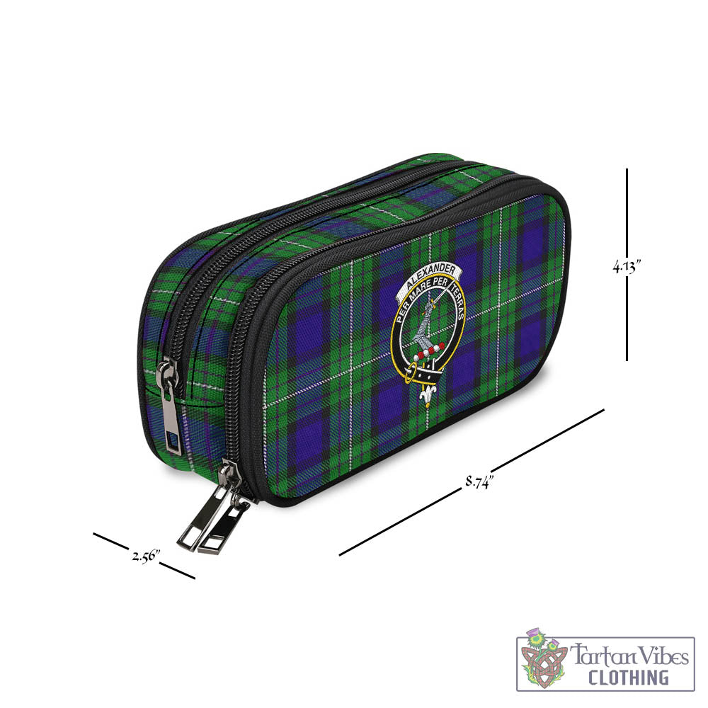 Tartan Vibes Clothing Alexander Tartan Pen and Pencil Case with Family Crest