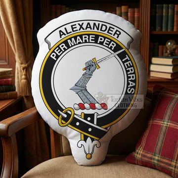Alexander Clan Crest Shaped Throw Pillow, Scottish Clan Badge Decorative Pillow