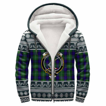Alexander Clan Tartan Christmas Fleece Hoodie with Family Crest - Tartan Vibes Clothing