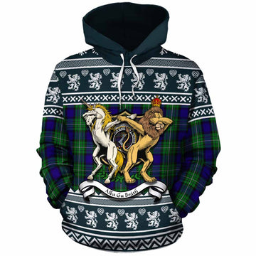 Alexander Clan Tartan Crest Christmas Cotton Hoodie Coat of Arms Funny Style - Tartan Vibes Clothing