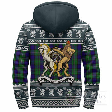 Alexander Clan Tartan Crest Christmas Fleece Hoodie Coat of Arms Funny Style - Tartan Vibes Clothing